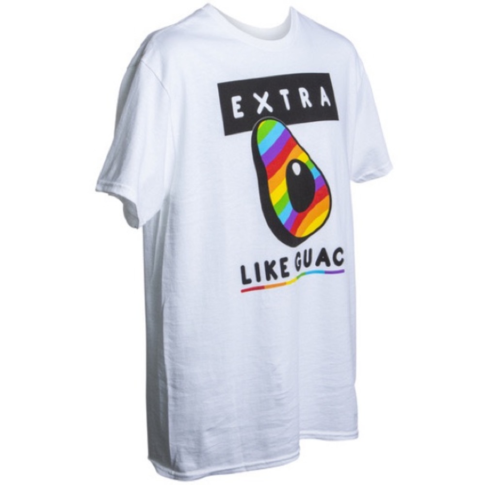 Extra like guac rainbow pride avocado shirt
